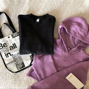 Lululemon All Yours Crew and Cropped Hoodie Bundle